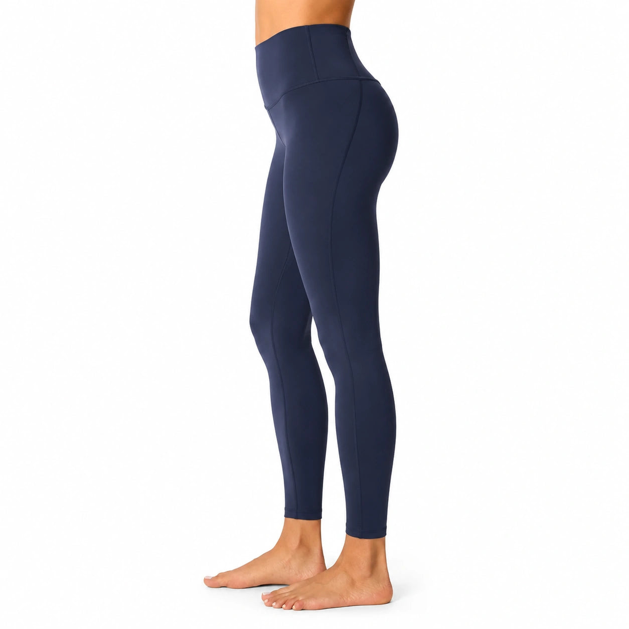 Legging de sport femme taille S bleu marine taille haute extensible