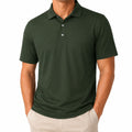 Polo homme taille L vert foncé à manches courtes style décontracté